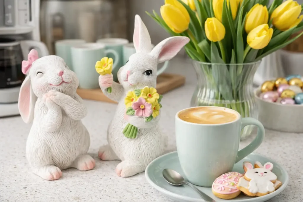 Kaffee-Ecke zu Ostern dekorieren: 15 stilvolle Ideen