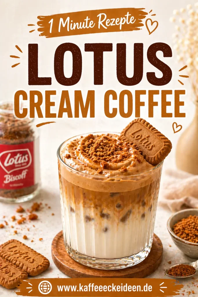 Lotus Cream Coffee Rezept mit Eis, Milch und Lotus Biscoff