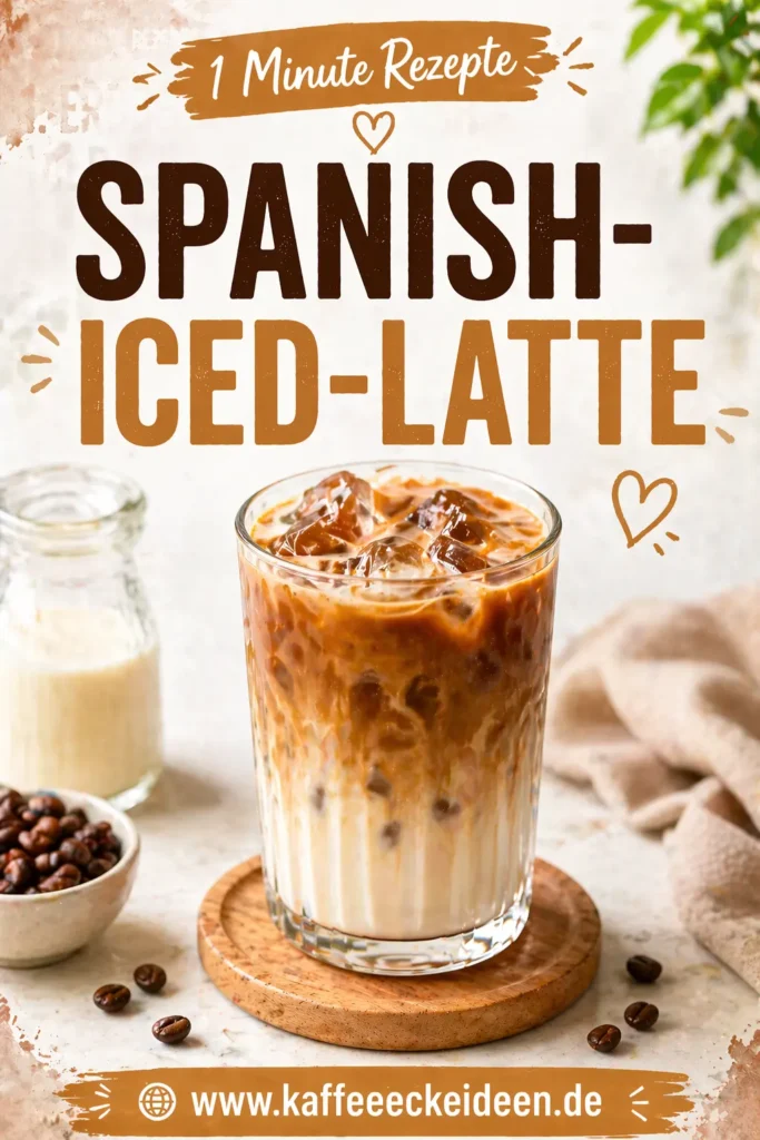 Spanish-Iced-Latte Rezept mit Milch, Eis und Kaffee im Glas