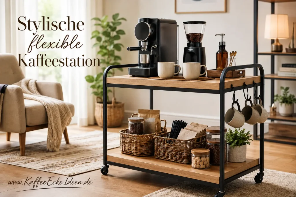 Servierwagen als Kaffeestation